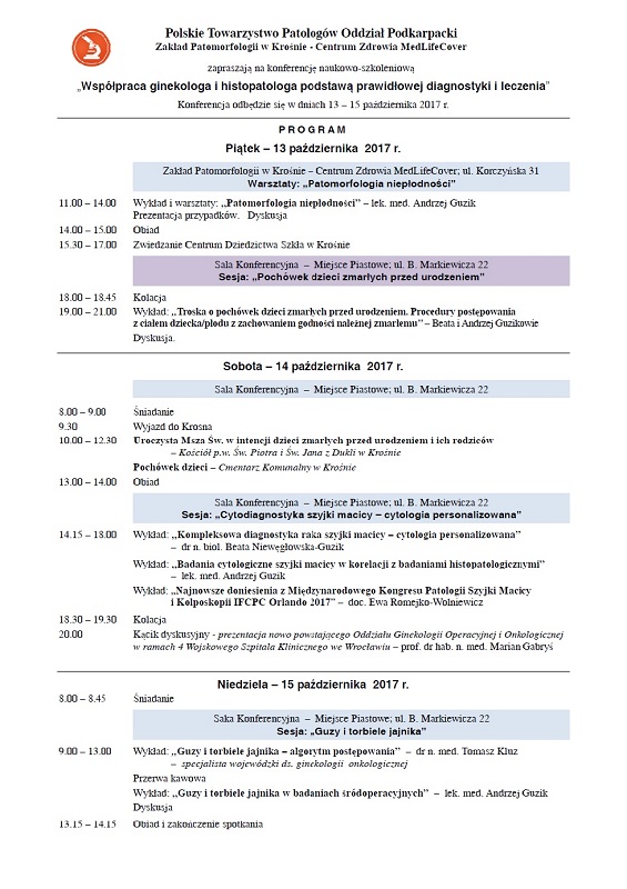 Program konferencji 